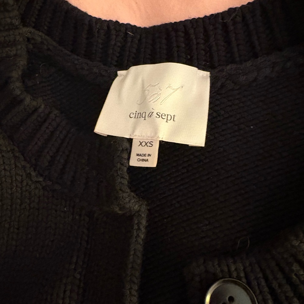 Cinq a Sep Black embellished Cardigan cotton XXS - Picture 5 of 7